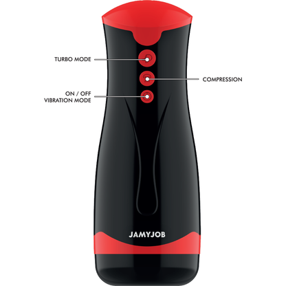 Masturbador Masculino JAMYJOB Jango com compressão e vibração para prazer intenso.