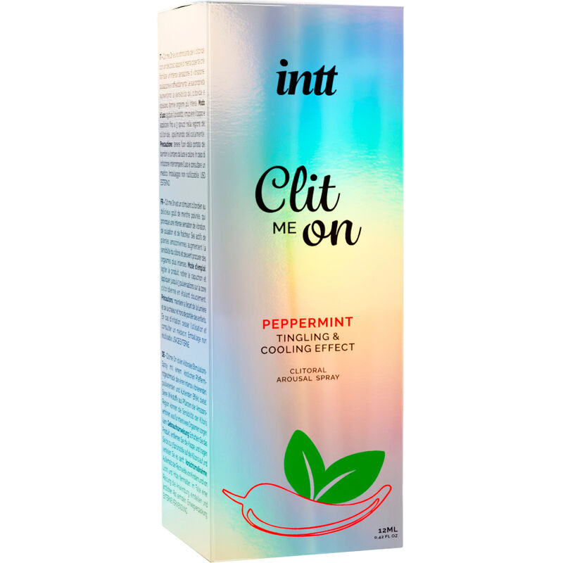 INTT RELEASES Clite-Me Peppermint 12ML, spray de excitação clitoriana com efeito vibratório e refrescante de menta.