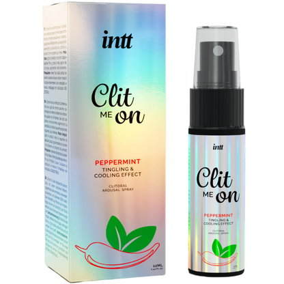 INTT RELEASES Clite-Me Peppermint 12ML, spray de excitação clitoriana com efeito vibratório e refrescante de menta.