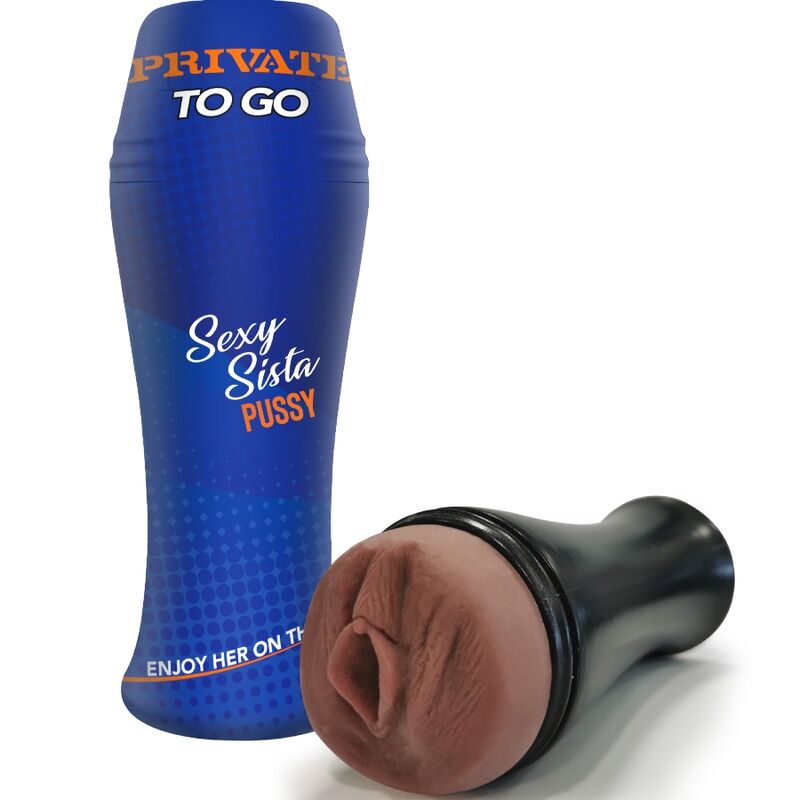 Masturbador masculino PRIVATE Sexy Sista To Go Compacto, ideal para prazer portátil e discreto.
