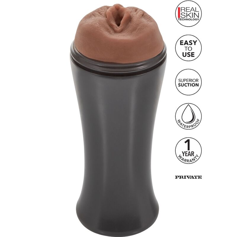 Masturbador masculino PRIVATE Sexy Sista To Go Compacto, ideal para prazer portátil e discreto.