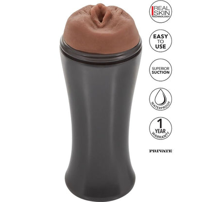 Masturbador masculino PRIVATE Sexy Sista To Go Compacto, ideal para prazer portátil e discreto.