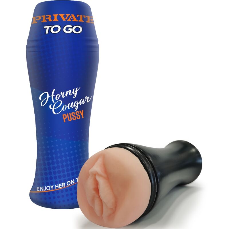 Masturbador PRIVATE Horny Cougar To Go compacto e com textura realista