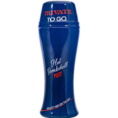 Masturbador PRIVATE Hot Bombshell To Go, detalhe da textura e design compacto.