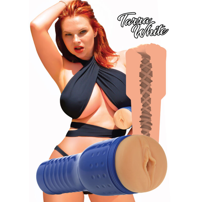 Masturbador masculino realista PRIVATE Tarra White Legend Pussy, exibindo detalhes de textura e design.