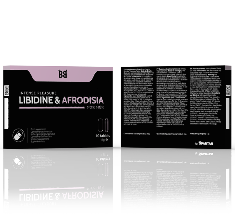 BLACK BULL Suplemento Libido Feminina 10 Comprimidos para aumento do desejo sexual e prazer intenso.