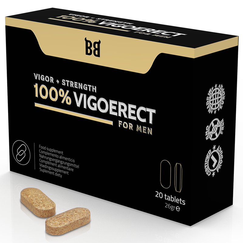 BLACK BULL Vigoerect Suplemento Masculino Vigor + Força 20 Comprimidos