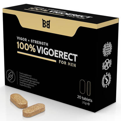 BLACK BULL Vigoerect Suplemento Masculino Vigor + Força 20 Comprimidos