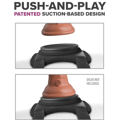 Arnês de corpo PIPEDREAMS Body Dock com sistema de sucção para fixação de dildos e vibradores