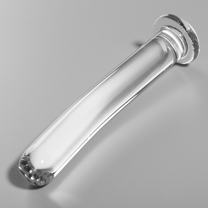 Dildo de Cristal de Borosilicato Transparente Modelo 8 - 14.5 cm