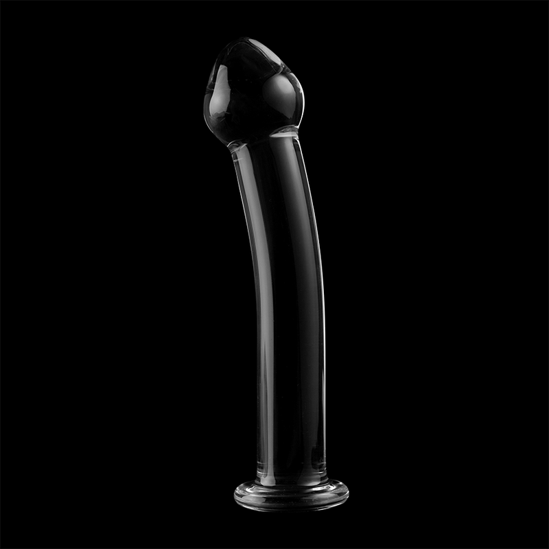 Dildo de Cristal Borosilicato Transparente Modelo 11 - 16 cm