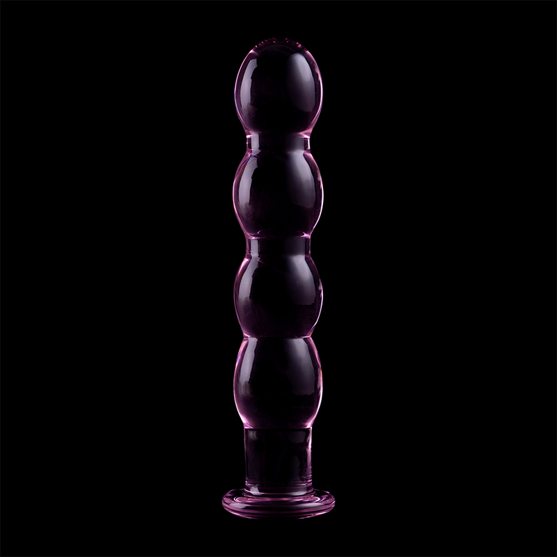 Dildo Modelo 10 de Vidrio Borosilicato Transparente 16.5 cm -Ø- 3.5 cm