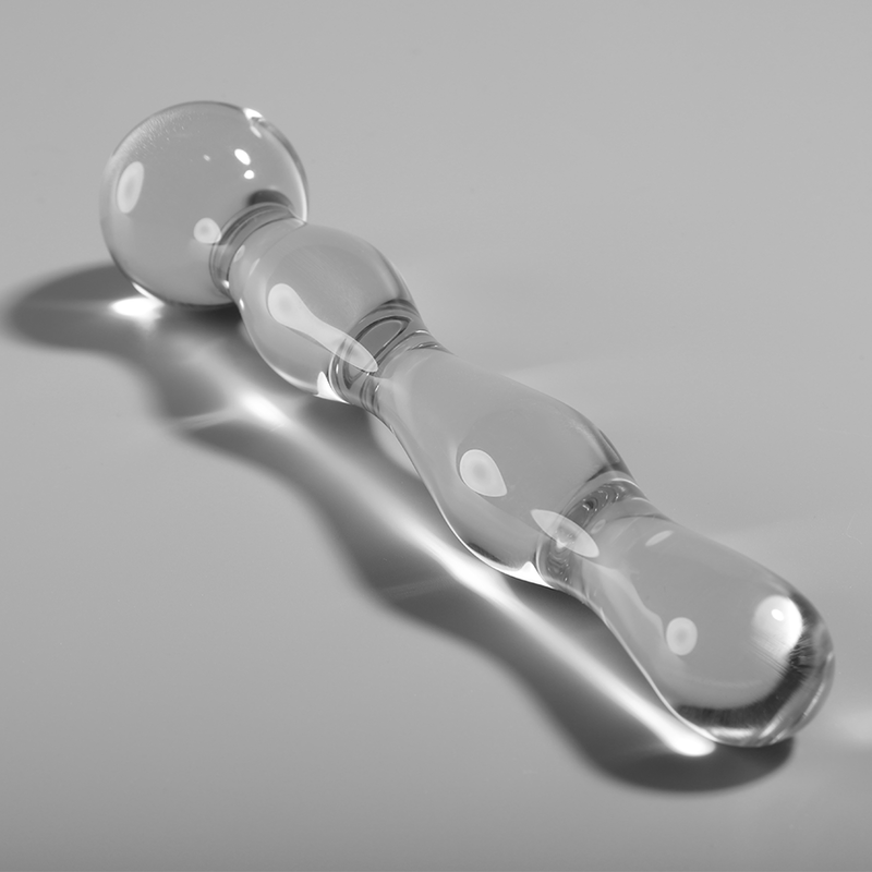 Dildo Modelo 13 de Vidrio Borosilicato Transparente 18 cm x 3.5 cm