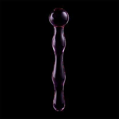 Dildo Modelo 13 de Vidrio Borosilicato Transparente 18 cm x 3.5 cm