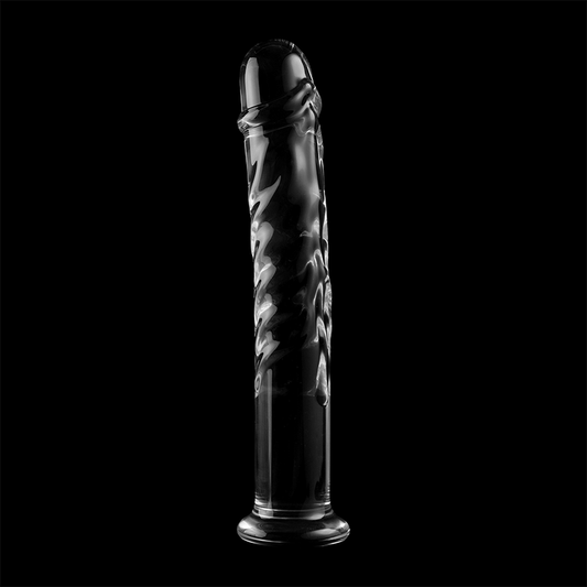 Dildo Modelo 16 Vidrio Borosilicato Transparente 18.5 cm -O- 3 cm