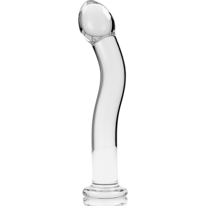 Dildo Modelo 18 Vidrio Borosilicato Transparente 18.5 cm -O- 3.5 cm