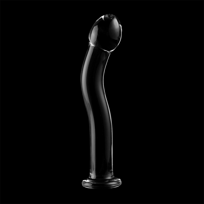 Dildo Modelo 18 Vidrio Borosilicato Transparente 18.5 cm -O- 3.5 cm