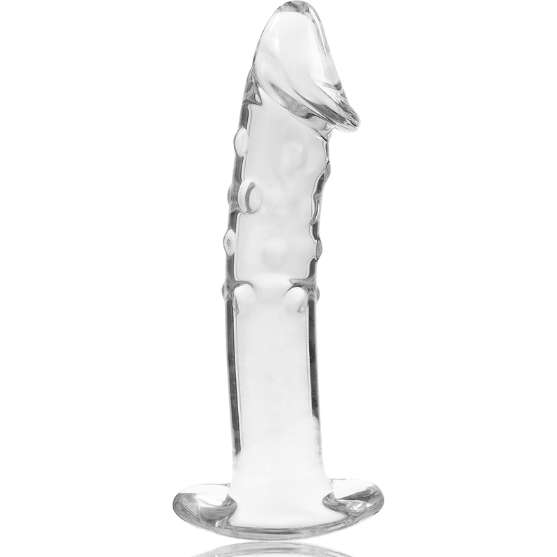 Dildo Modelo 19 de Vidrio Borosilicato Transparente 18.5 cm Ø 4 cm