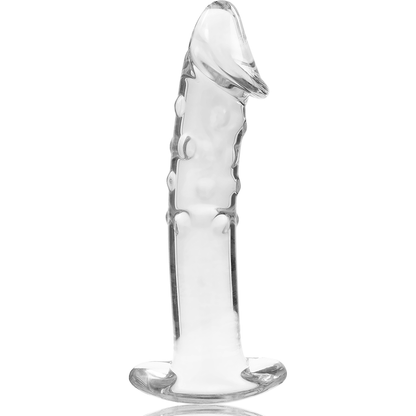 Dildo Modelo 19 de Vidrio Borosilicato Transparente 18.5 cm Ø 4 cm