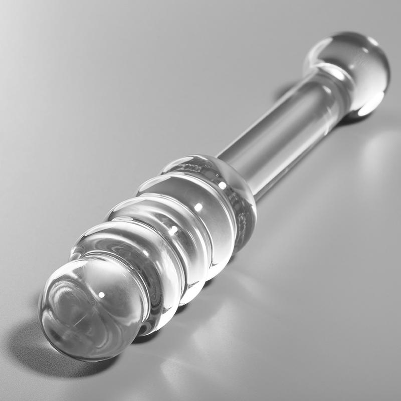 Dildo Modelo 20 Vidrio Borosilicato Transparente 20.5 cm Ø 3 cm