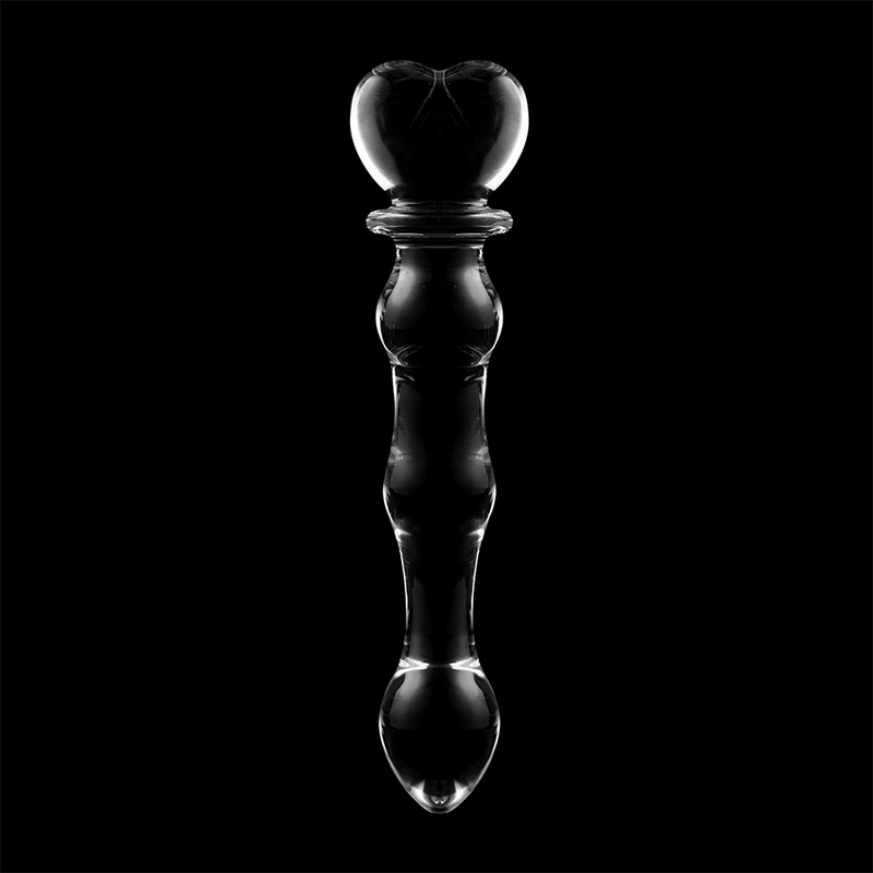 Dildo Modelo 21 Vidrio Borosilicato Transparente 20.5 cm