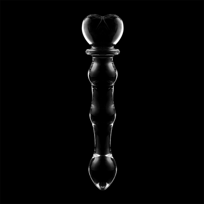 Dildo Modelo 21 Vidrio Borosilicato Transparente 20.5 cm