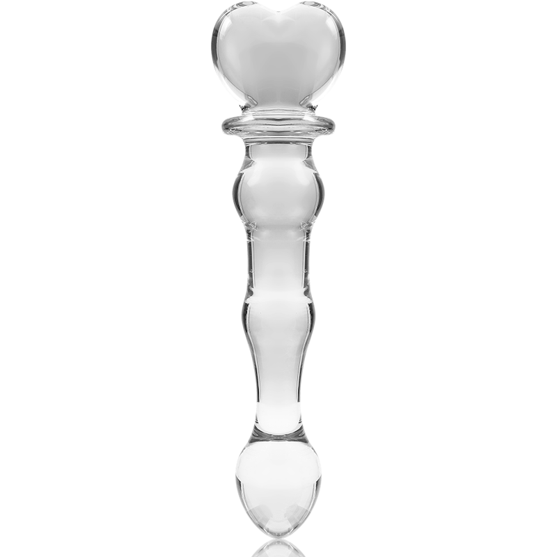 Dildo Modelo 21 Vidrio Borosilicato Transparente 20.5 cm