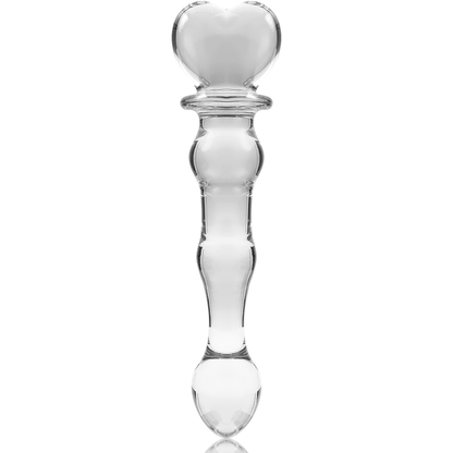 Dildo Modelo 21 Vidrio Borosilicato Transparente 20.5 cm