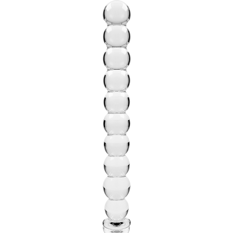 Dildo Modelo 22 de Vidrio Borosilicato Transparente 21.5 cm x 2.5 cm