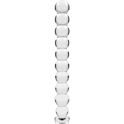 Dildo Modelo 22 de Vidrio Borosilicato Transparente 21.5 cm x 2.5 cm