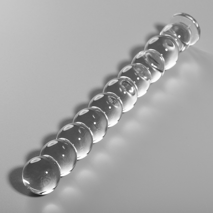 Dildo Modelo 22 de Vidrio Borosilicato Transparente 21.5 cm x 2.5 cm