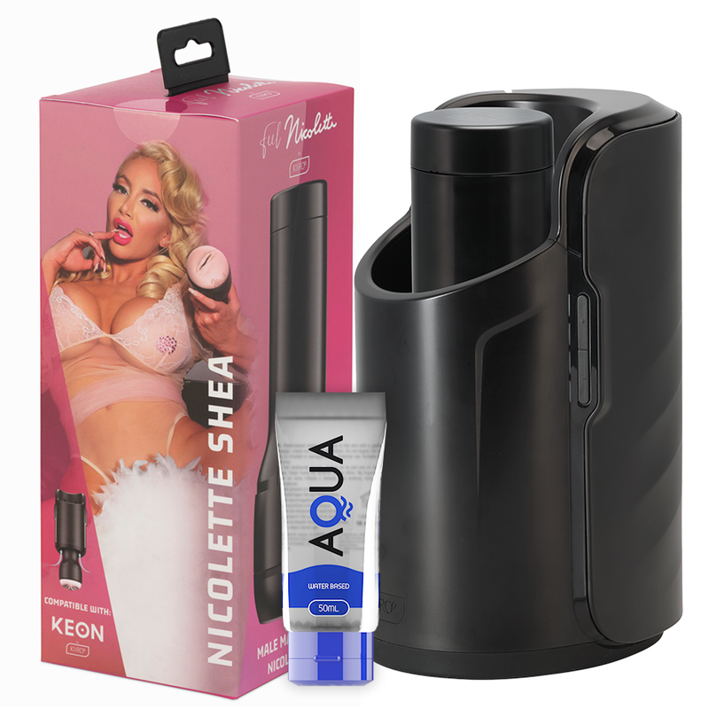 KIIROO - KEON + FEEL NICOLETTE SHEA STROKER + LUBRICANTE DE CALIDAD AQUA 50 ML 