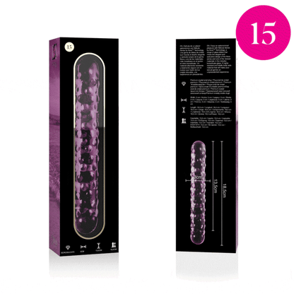 Dildo de Vidrio Borosilicato Transparente Modelo 15 (18.5 cm)