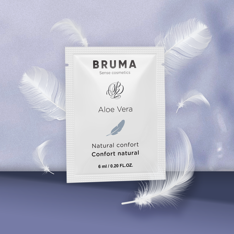 Embalagem do Gel Deslizante BRUMA Aloe Vera Natural Confort 6 ML