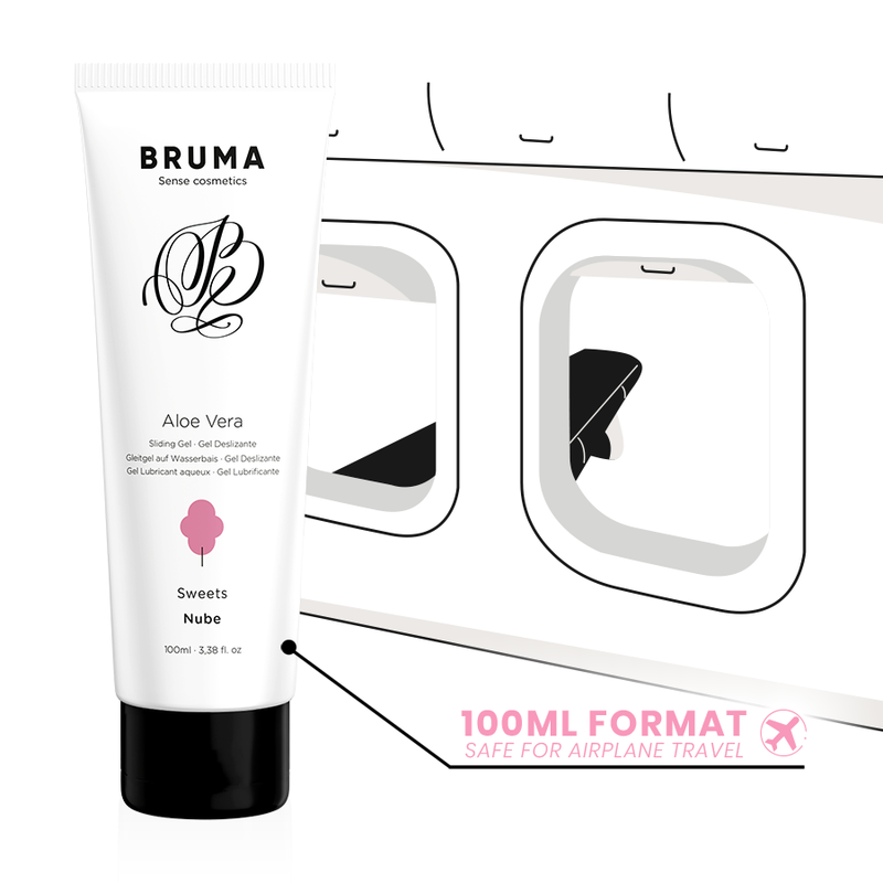 BRUMA Gel Deslizante Aloe Vera Sabor Doces 100ml para lubrificação íntima