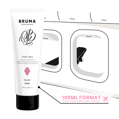 BRUMA Gel Deslizante Aloe Vera Sabor Doces 100ml para lubrificação íntima