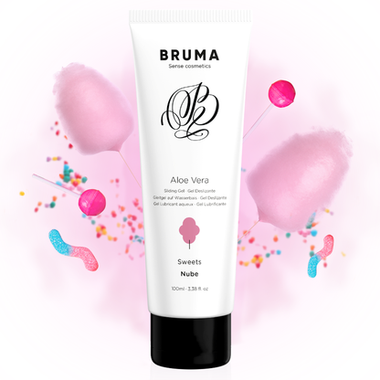 BRUMA Gel Deslizante Aloe Vera Sabor Doces 100ml para lubrificação íntima