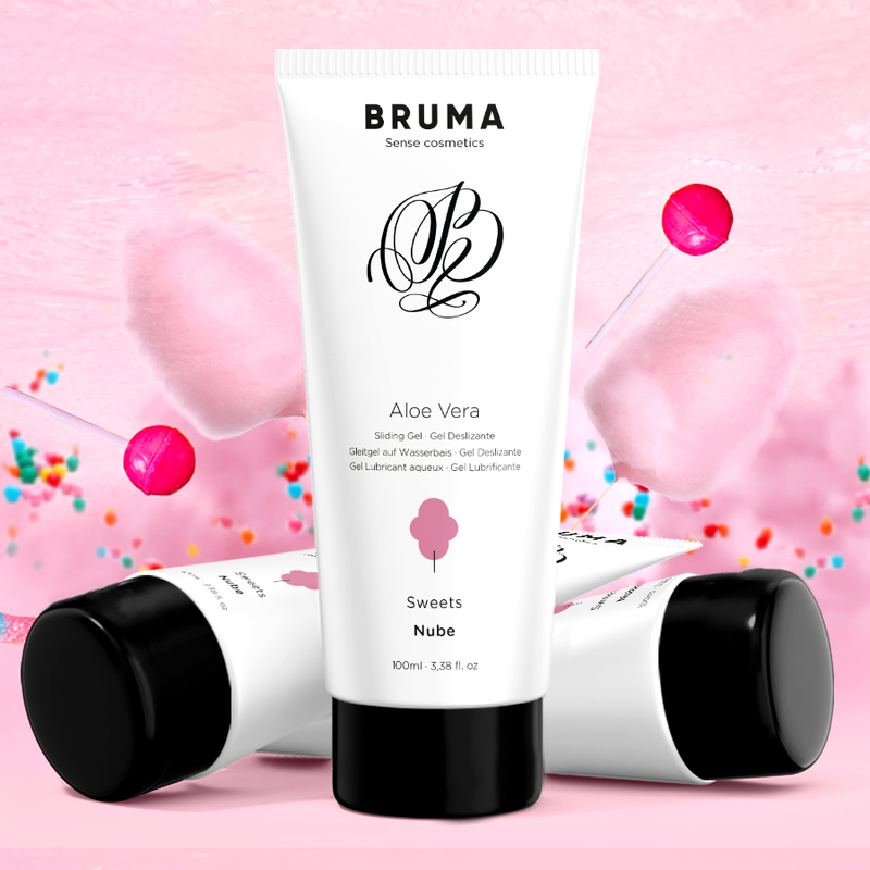 BRUMA Gel Deslizante Aloe Vera Sabor Doces 100ml para lubrificação íntima
