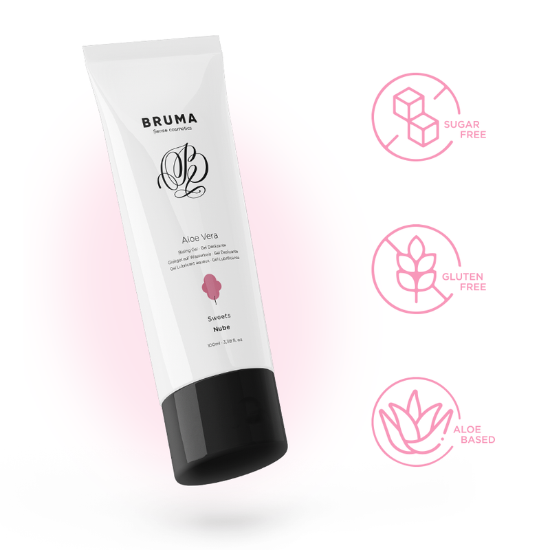 BRUMA Gel Deslizante Aloe Vera Sabor Doces 100ml para lubrificação íntima