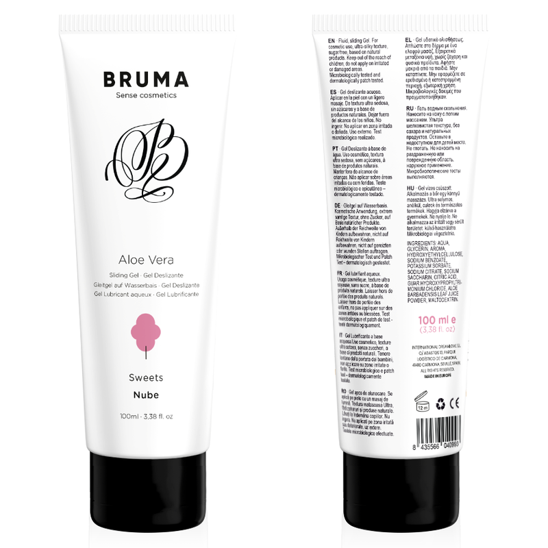 BRUMA Gel Deslizante Aloe Vera Sabor Doces 100ml para lubrificação íntima