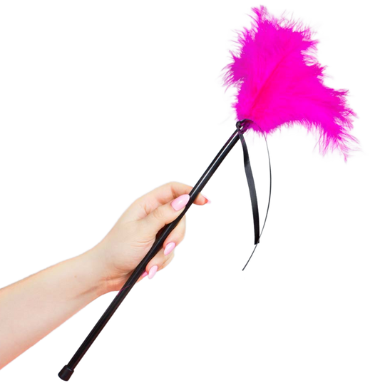SECRETPLAY Penas Eróticas de Carícias Rosa 40cm para massagens sensuais