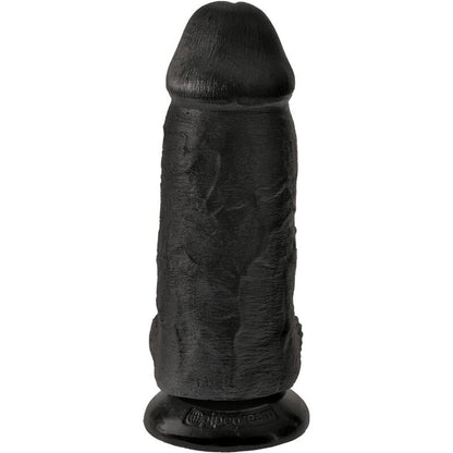 Dildo Realista King Cock Gordito 23 cm Negro