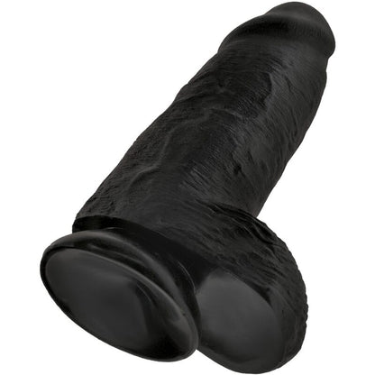 Dildo Realista King Cock Gordito 23 cm Negro