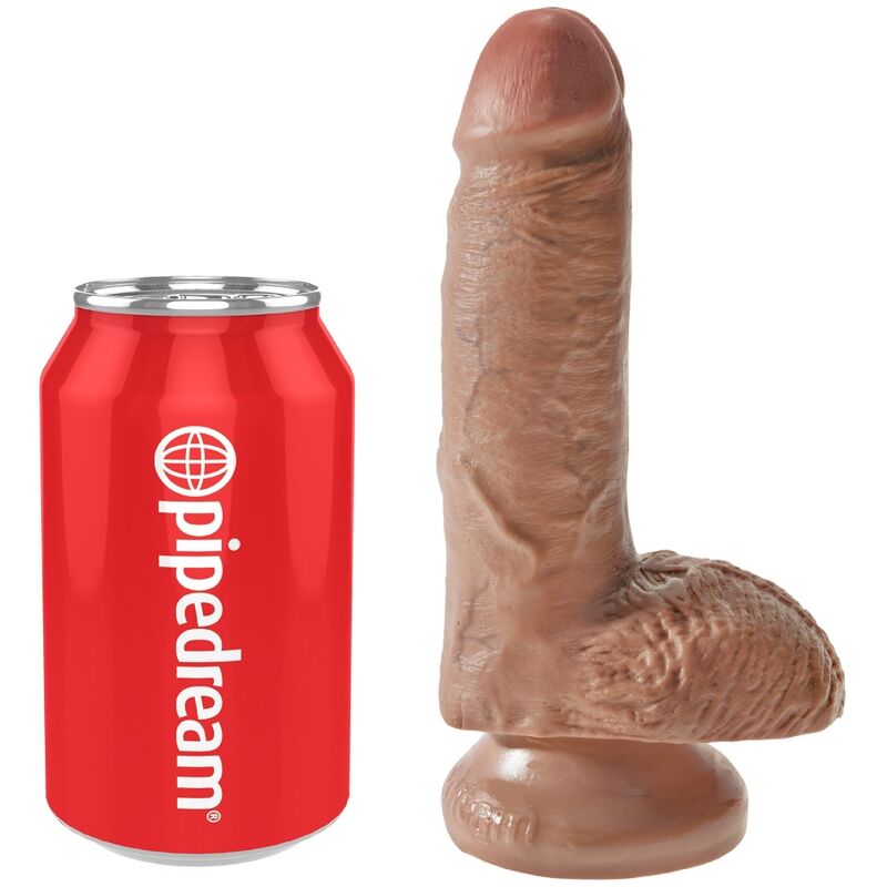 Dildo Realista con Bolas 13.2 cm Caramelo