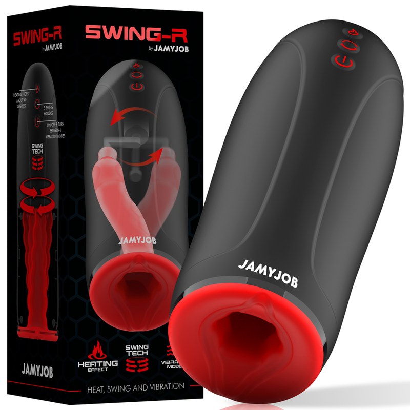 Masturbador Masculino JAMYJOB SWING-R com aquecimento e vibração.