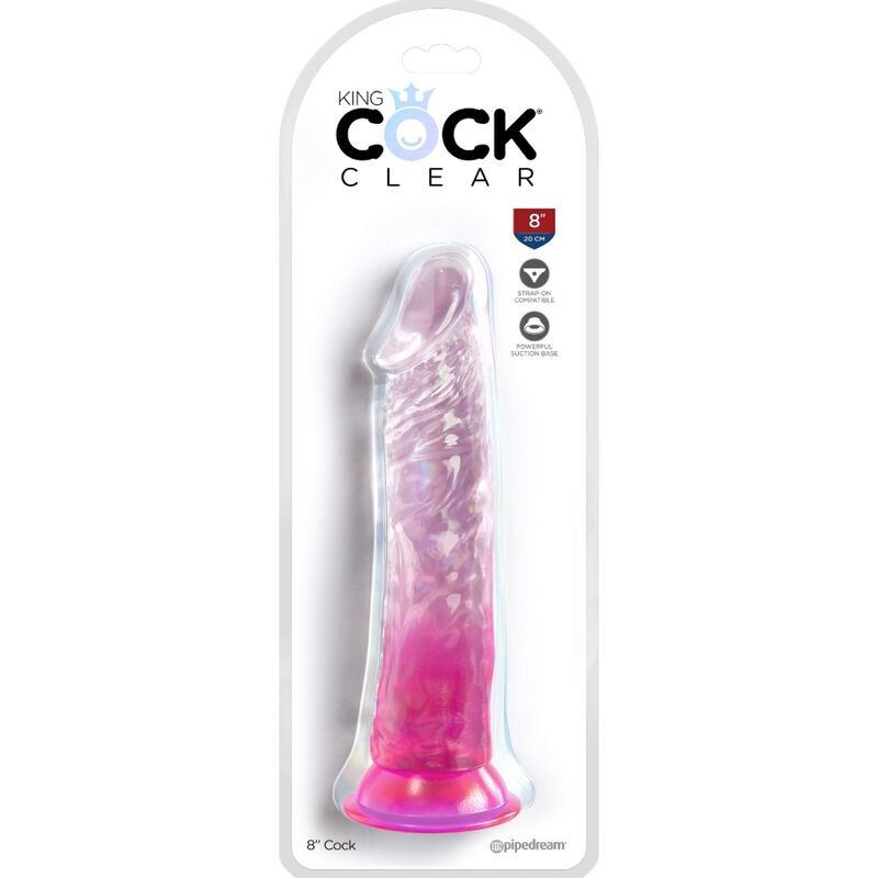 Dildo Clear Pene Realista 19.7 cm Rosa