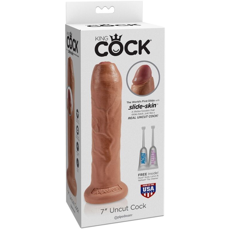 Dildo Realista Sin Cortes 17.8 cm Caramelo