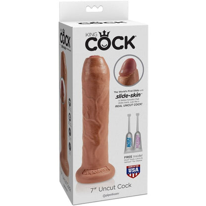 Dildo Realista Sin Cortes 17.8 cm Caramelo
