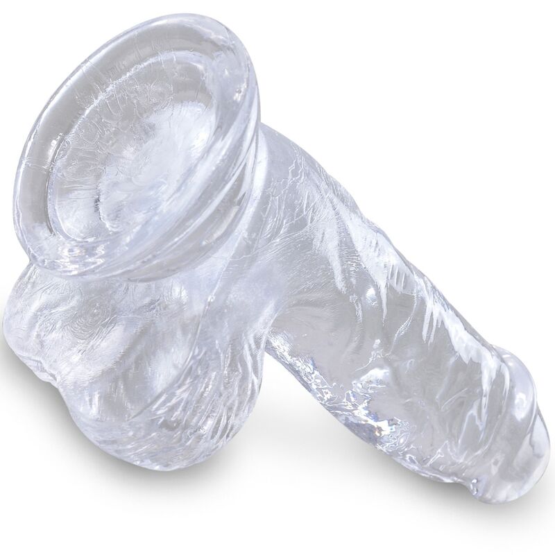 Dildo Realista Clear con Bolas 10.1 cm Transparente
