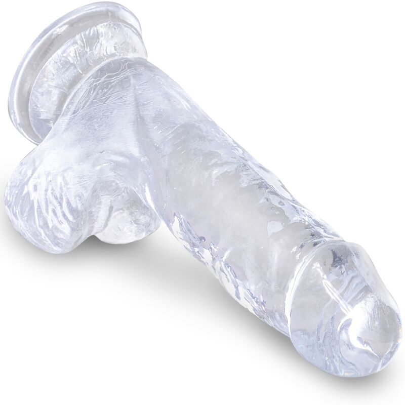 Dildo Realista Clear con Bolas 10.1 cm Transparente